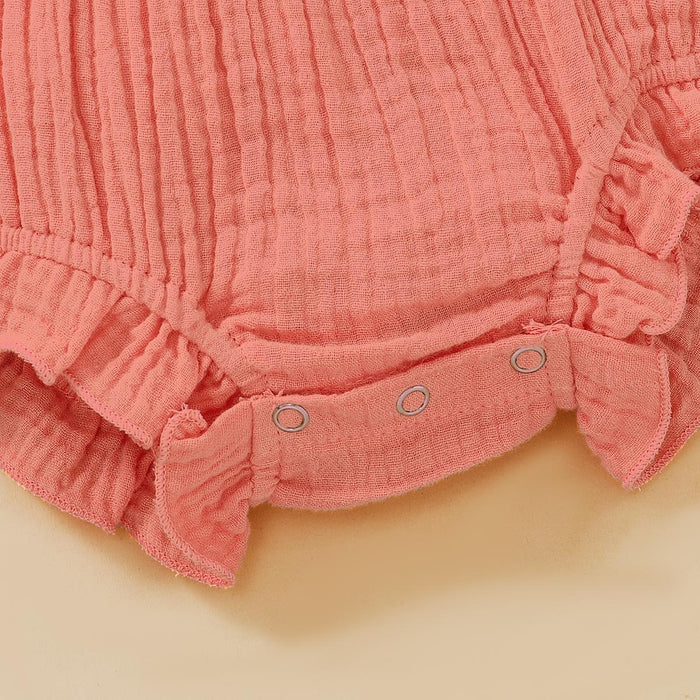 0-18M Baby Girls Clothes Baby Long Sleeve Jumpsuit Pink Romper Wholesale Baby Clothes Catpapa YMX2007114-2