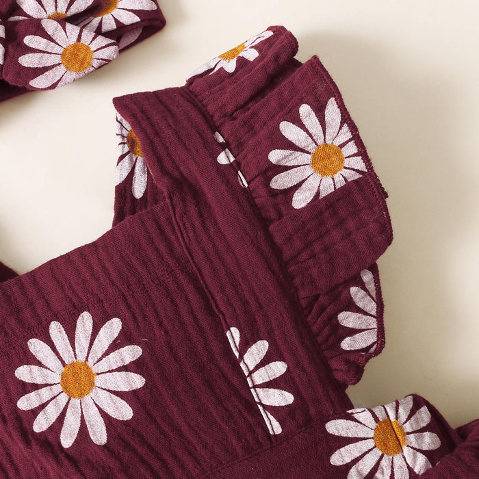 0-18M Baby Girls Clothes New Born Baby Bodysuit Daisy Flying Sleeve Romper Wholesale Baby Clothes Catpapa 32102758