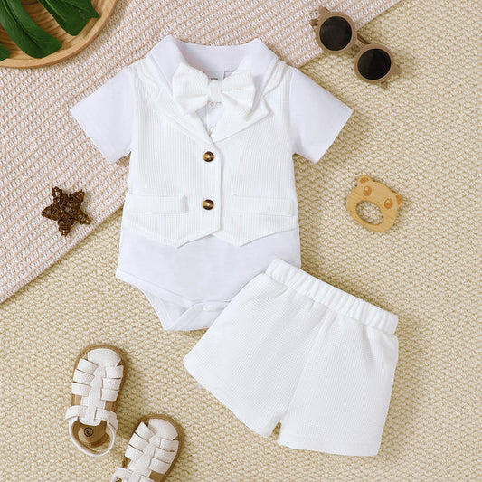 0-18M Wholesale Boys Clothes Christian Baby Baptism Outfit Catpapa Bulk Childrens Apparel