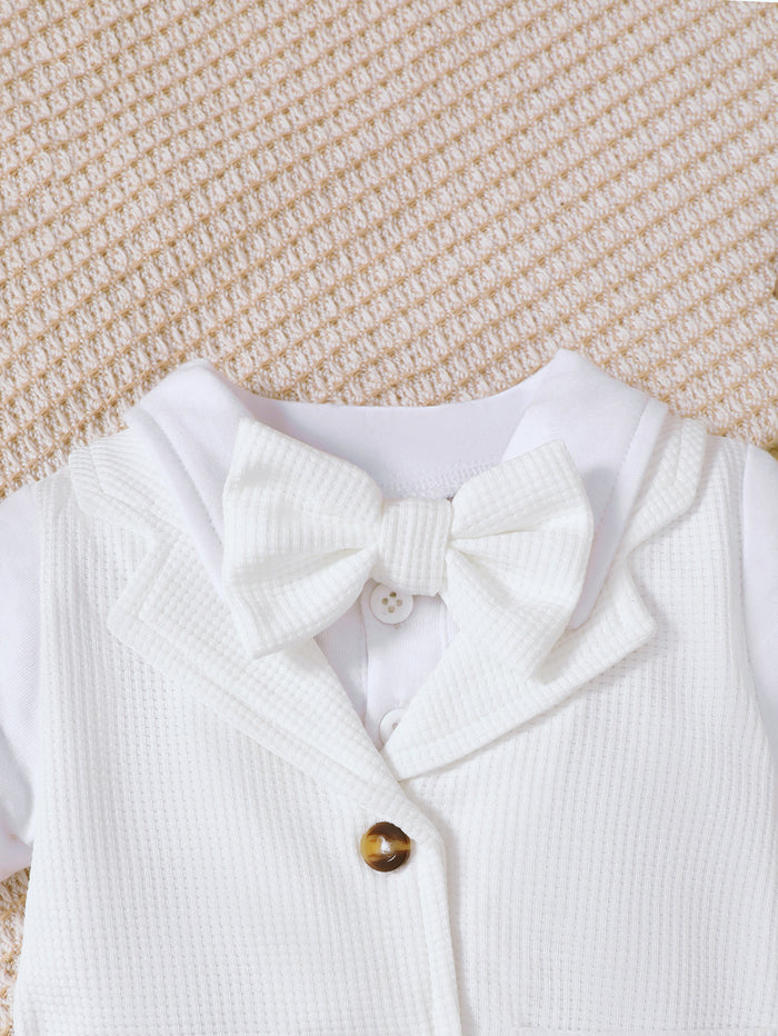 0-18M Wholesale Boys Clothes Christian Baby Baptism Outfit Catpapa Bulk Childrens Apparel