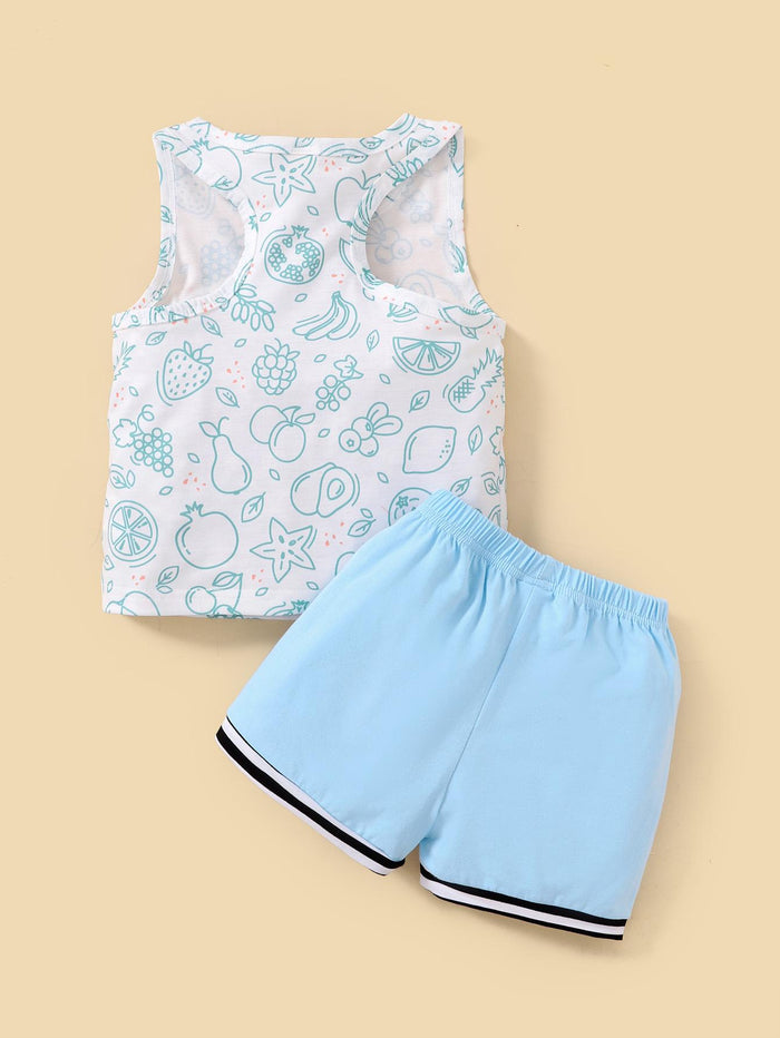 1-8Y baby boy two-piece set baby boy summer blue outfit wholesale boy clothes Catpapa 12110843-1