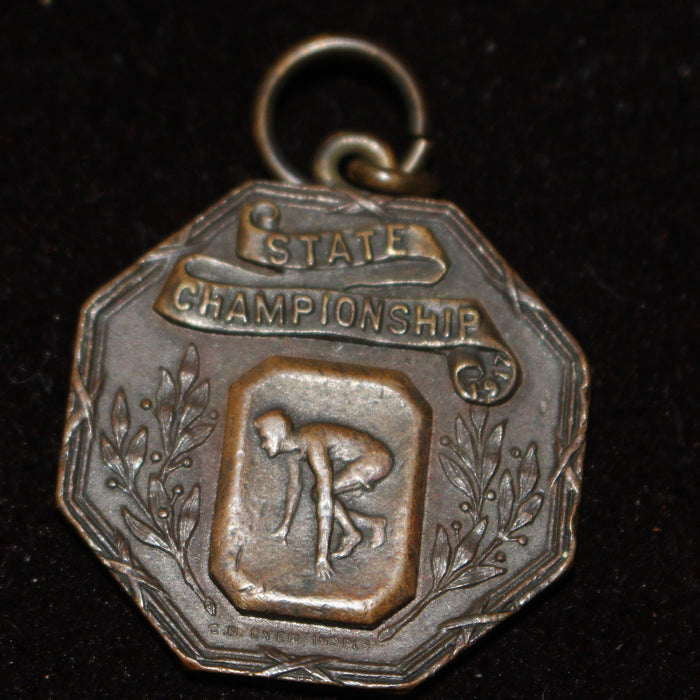 1917 Indiana High School Track & Field State Champions Medal - Vintage Indy Sports