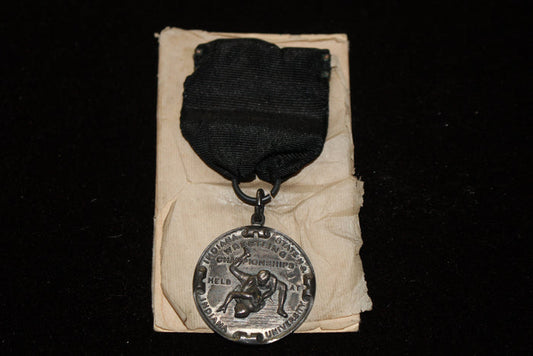 1925 Indiana High School State Wrestling Championship Medal - Vintage Indy Sports