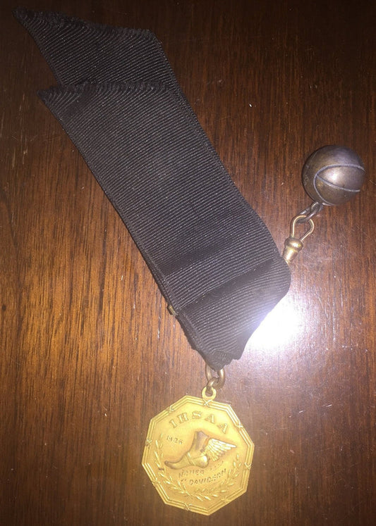 1926 Indiana High School Basketball State Championship Medal, Marion - Vintage Indy Sports