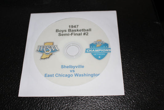 1947 Indiana High School Basketball Semi-Final #2 DVD - Vintage Indy Sports