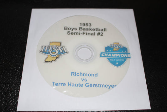 1953 Indiana High School Basketball Semi-Final #2 DVD - Vintage Indy Sports