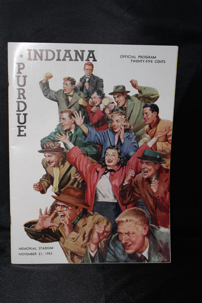 1953 Indiana vs Purdue Football Program, Old Oaken Bucket Game - Vintage Indy Sports