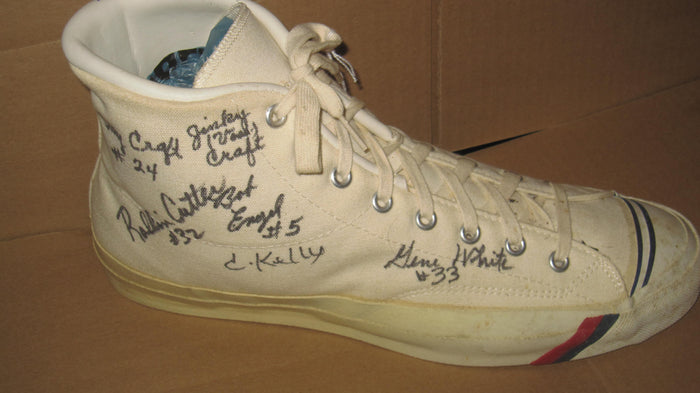 1954 Milan Basketball Team Autographed Pro Keds Sneaker - Vintage Indy Sports
