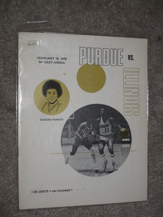 1957 Purdue vs Illinois Basketball Program - Vintage Indy Sports