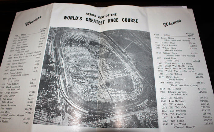 1960 Indianapolis 500 Mailer - Vintage Indy Sports