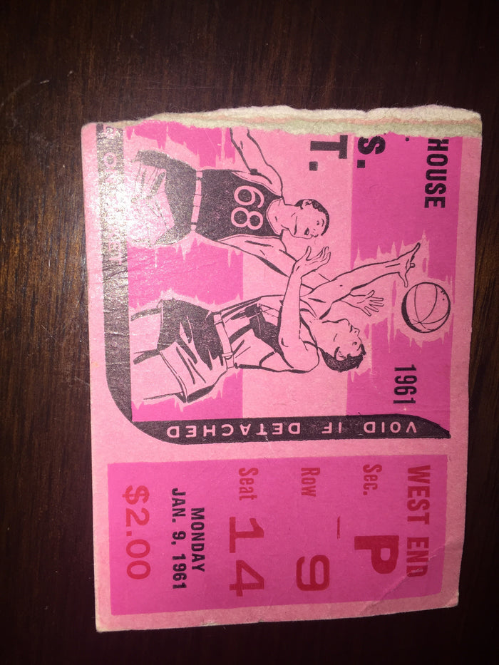 1961 Indiana University vs Michigan State Basketball Ticket Stub - Vintage Indy Sports