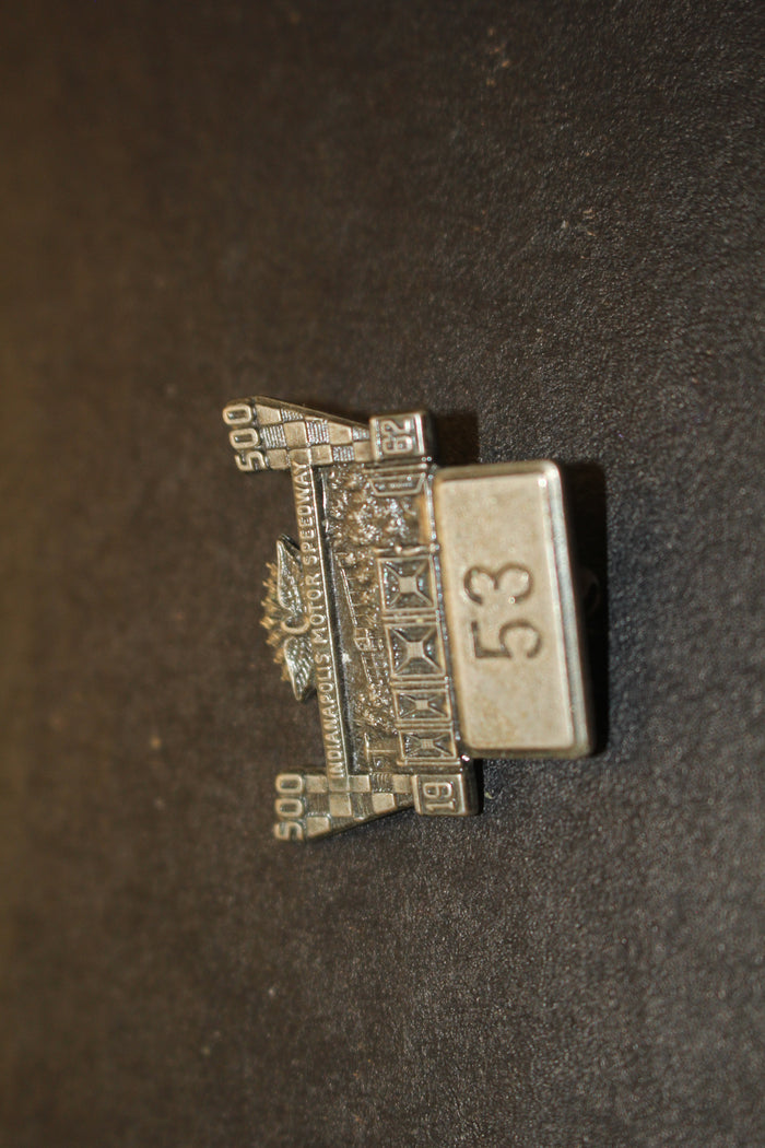 1962 Indy 500 Silver Pit Badge #53 - Vintage Indy Sports
