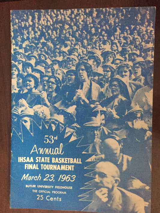 1963 Indiana High School Basketball State Finals Program - Vintage Indy Sports