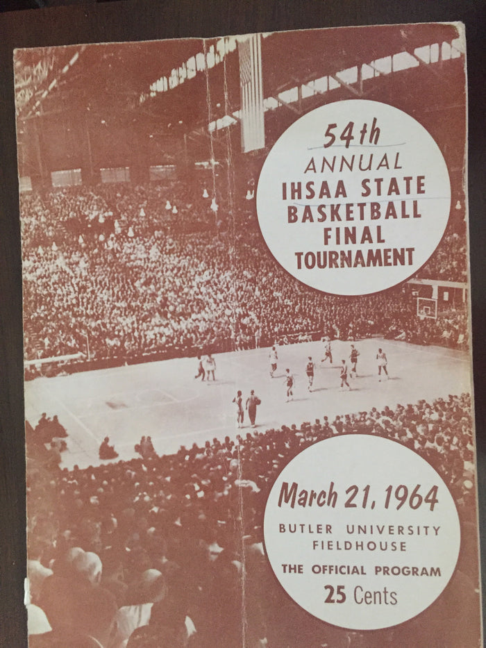 1964 Indiana High School Basketball State Finals Program - Vintage Indy Sports