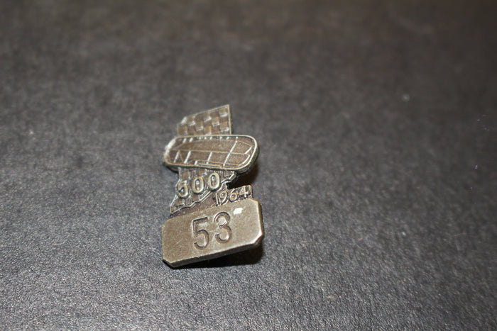1964 Indy 500 Silver Pit Badge #53 - Vintage Indy Sports
