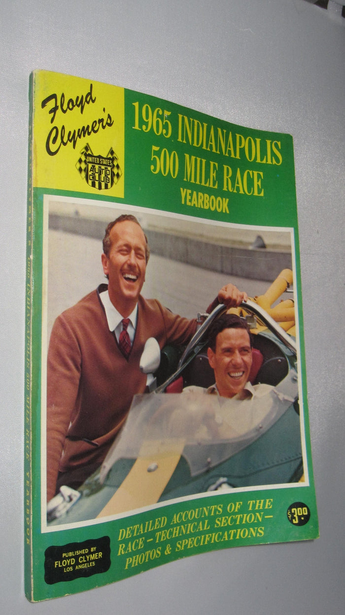 1965 Floyd Clymer's Indianapolis 500 Yearbook, Jimmy Clark on Cover - Vintage Indy Sports