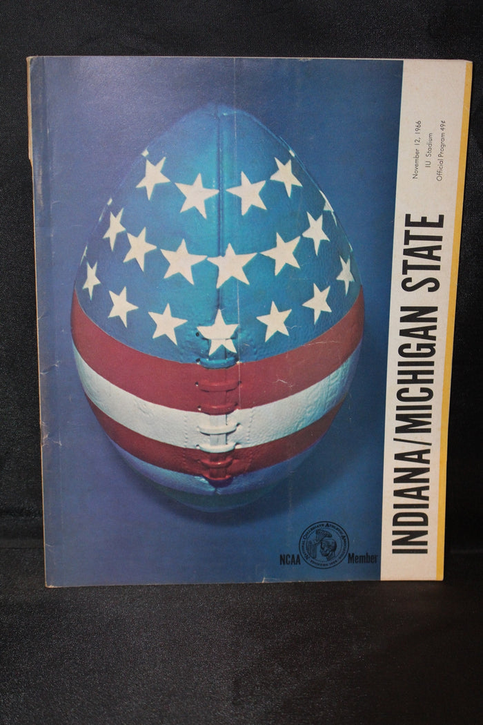 1966 Indiana vs Michigan State Football Program - Vintage Indy Sports