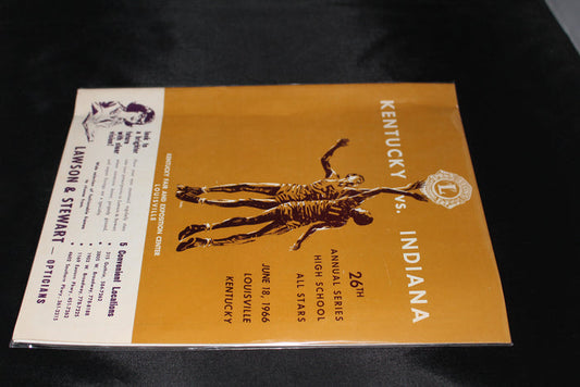 1966 Kentucky vs Indiana High School Basketball All Star Game Program - Vintage Indy Sports