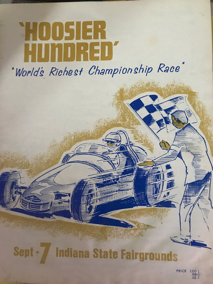 1968 Hoosier Hundred Race Program - Vintage Indy Sports