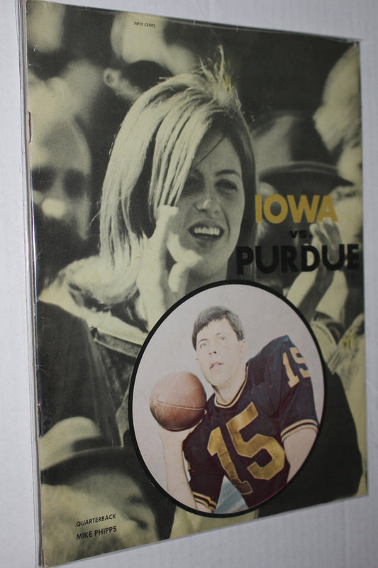 1968 Purdue vs Iowa Homecoming Football Program - Vintage Indy Sports