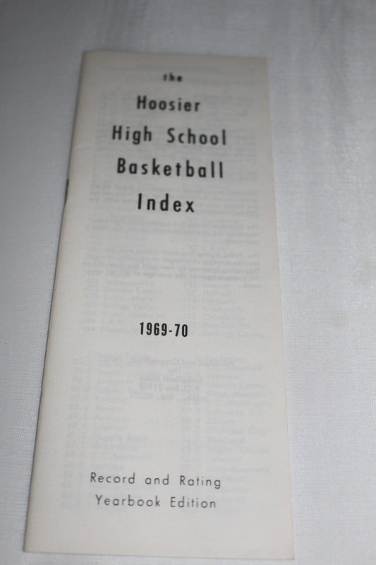 1969-70 Hoosier High School Basketball Index - Vintage Indy Sports