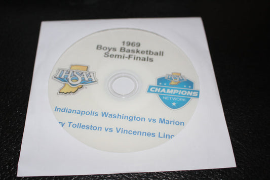 1969 Indiana High School Basketball State Semi Finals DVD - Vintage Indy Sports