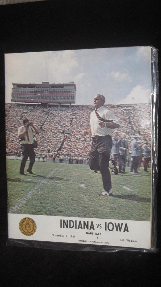 1969 Indiana vs Iowa Football Program - Vintage Indy Sports