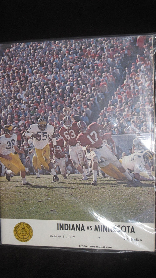 1969 Indiana vs Minnesota Football Program - Vintage Indy Sports