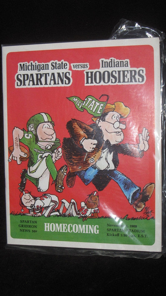 1969 Michigan State vs Indiana Football Program - Vintage Indy Sports