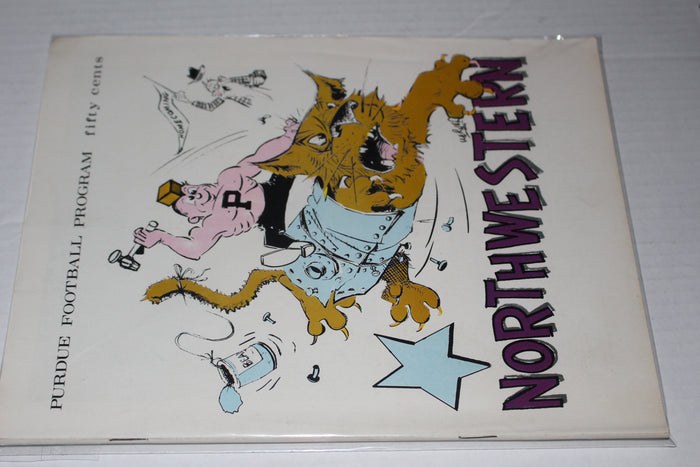 1969 Northwestern vs Purdue Homecoming Football Program - Vintage Indy Sports