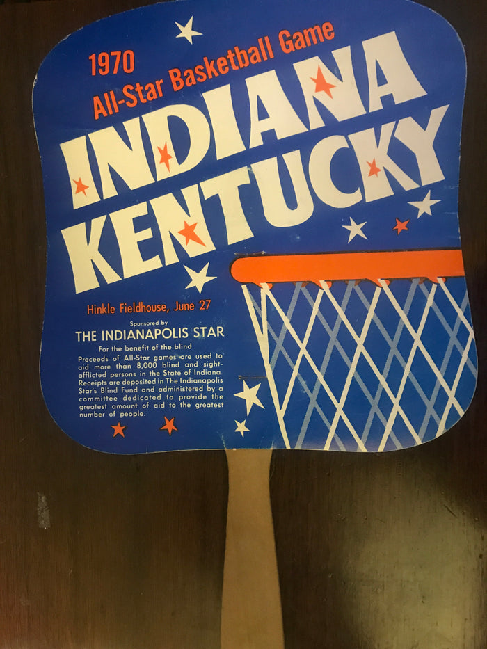 1970 Indiana vs Kentucky High School Basketball All Star Fan - Vintage Indy Sports