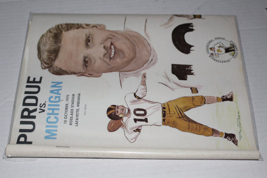 1970 Purdue vs Michigan Football Program - Vintage Indy Sports