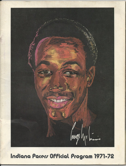 1971 Indiana Pacers vs Utah Stars ABA Basketball Program, McGinnis Cover - Vintage Indy Sports