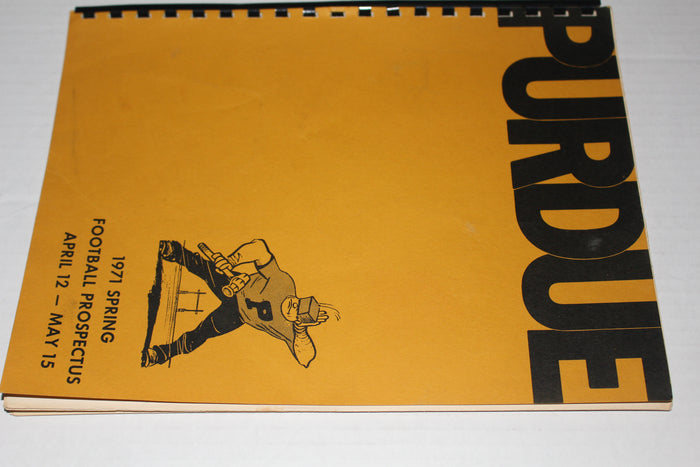 1971 Purdue University Spring Football Prospectus - Vintage Indy Sports