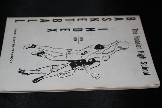 1973-74 Indiana High School Basketball Index Final Record Yearbook - Vintage Indy Sports