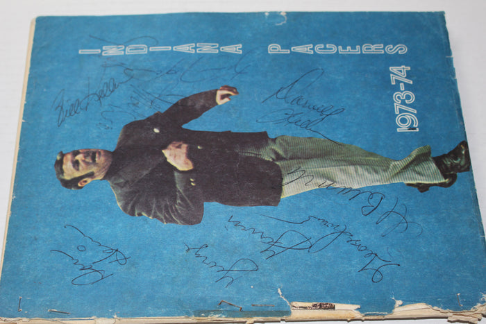 1973-74 Indiana Pacers vs NY Nets Autographed ABA Program - Vintage Indy Sports
