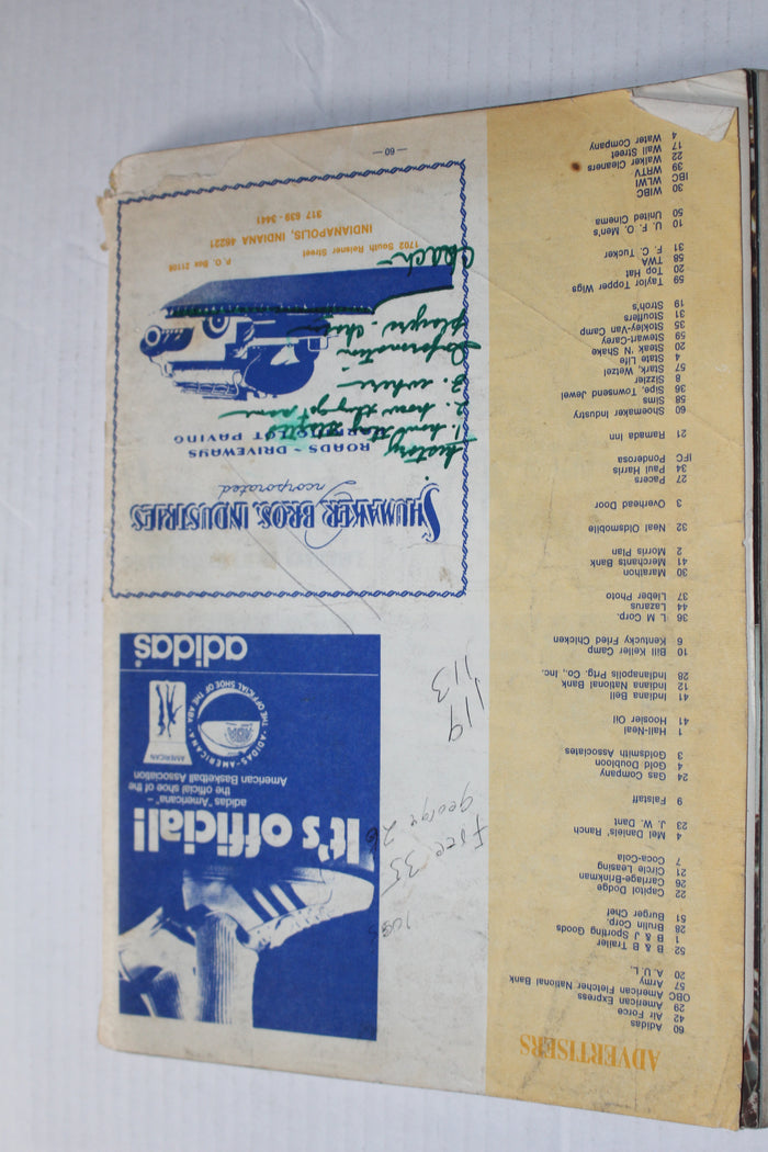 1973-74 Indiana Pacers vs NY Nets Autographed ABA Program - Vintage Indy Sports