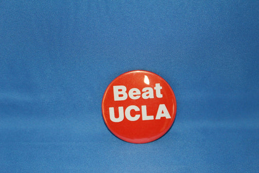 1973 Indiana University Beat UCLA Pinback Basketball Button - Vintage Indy Sports