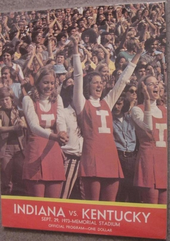 1973 Indiana vs Kentucky Football Program, Quinn Buckner - Vintage Indy Sports