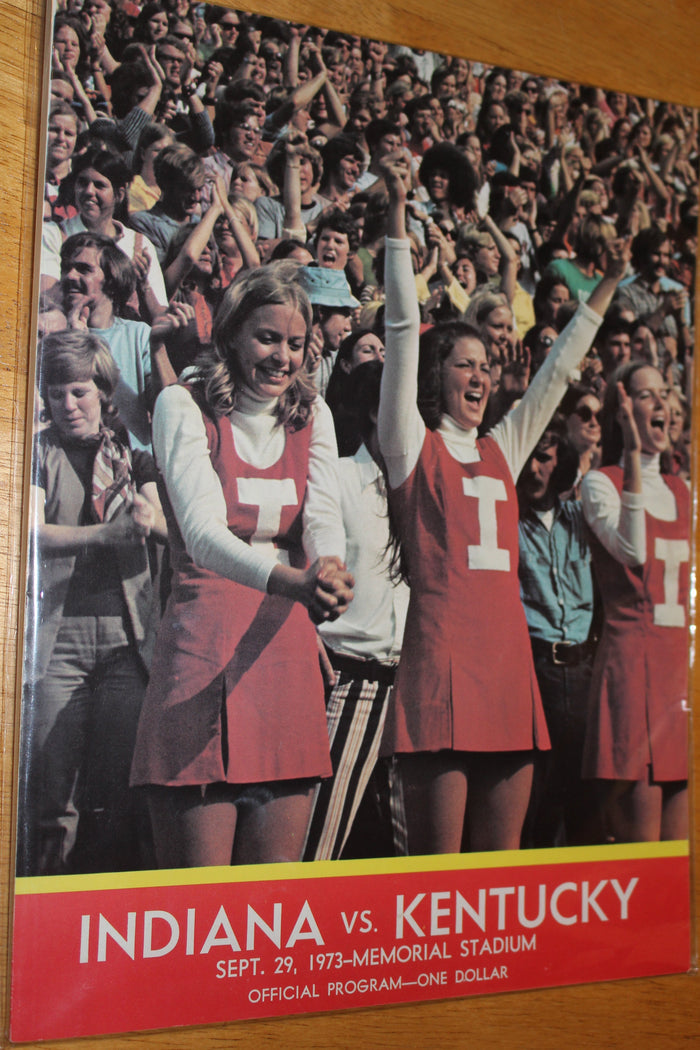 1973 Indiana University vs Kentucky Football Program - Vintage Indy Sports