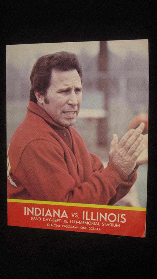 1973 Indiana vs Illinois Football Program - Vintage Indy Sports