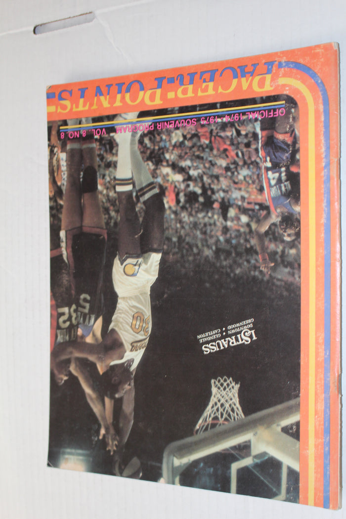 1974-75 Indiana Pacers vs Utah Stars ABA Program - Vintage Indy Sports