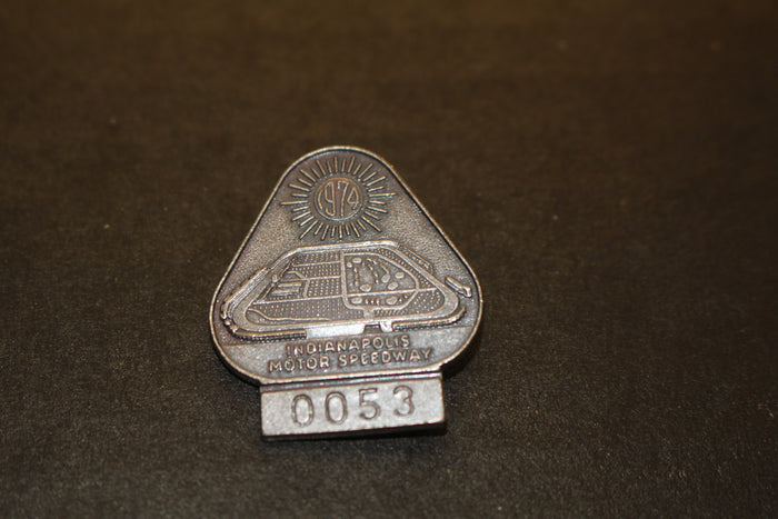 1974 Indy 500 Silver Pit Badge #53 - Vintage Indy Sports