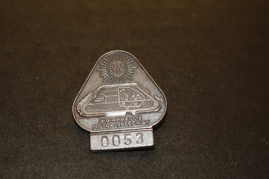 1974 Indy 500 Silver Pit Badge #53 - Vintage Indy Sports