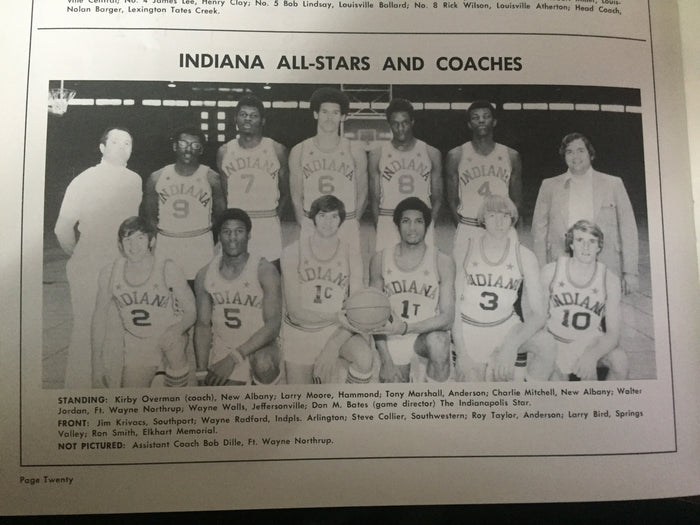 1974 Kentucky vs Indiana High School All Star Game Program, Larry Bird - Vintage Indy Sports
