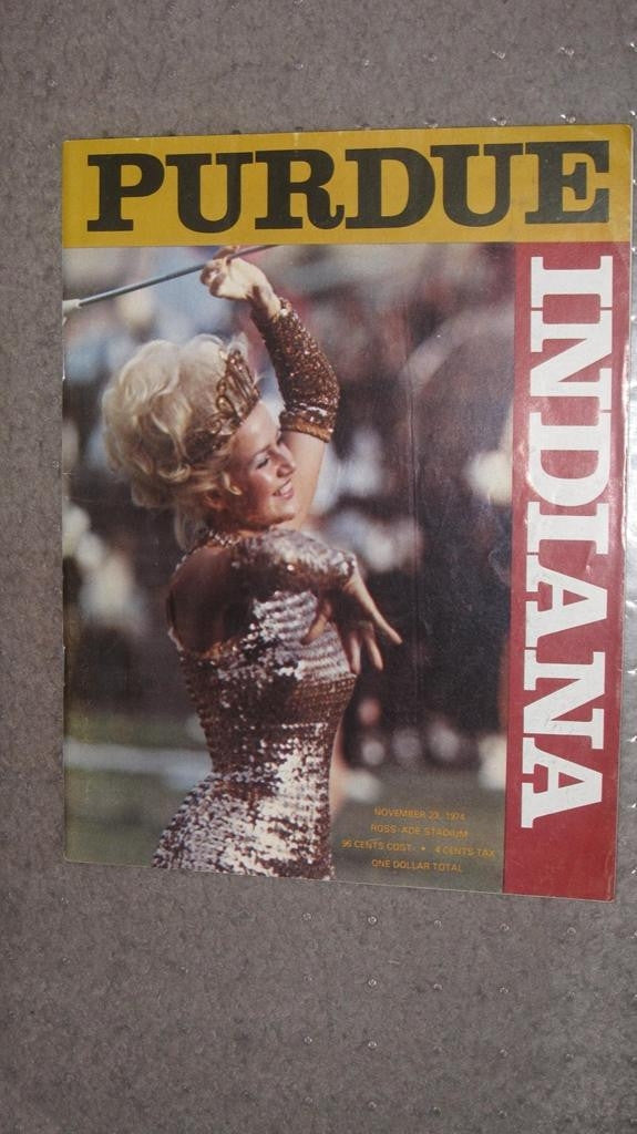 1974 PURDUE VS INDIANA UNIVERSITY FOOTBALL PROGRAM - Vintage Indy Sports
