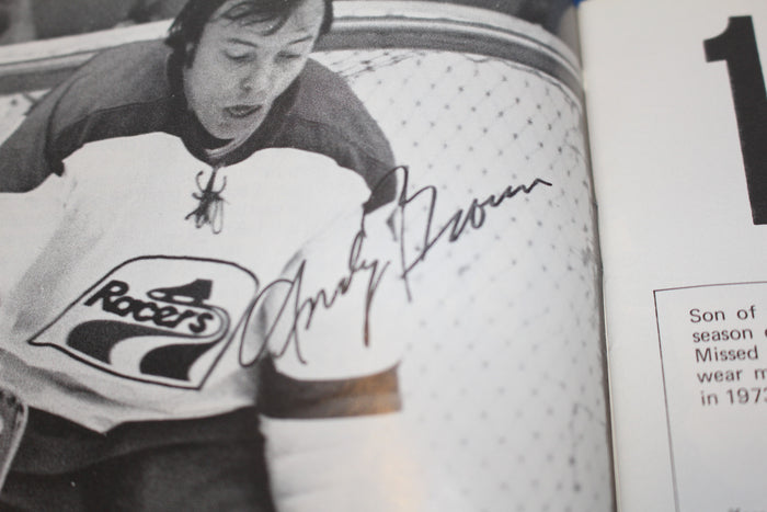 1975-76 Indianapolis Racers Yearbook, Autographed - Vintage Indy Sports