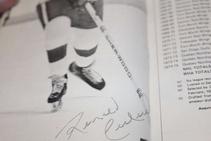 1975-76 Indianapolis Racers Yearbook, Autographed - Vintage Indy Sports