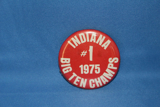 1975 Indiana University Basketball Pinback Button - Vintage Indy Sports