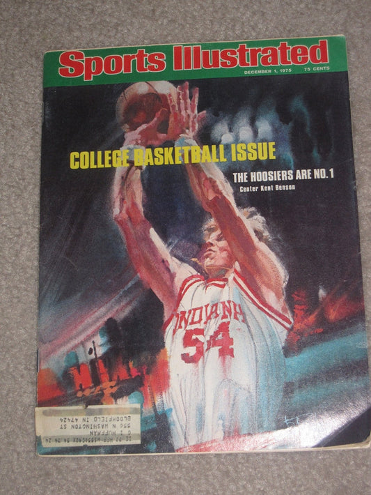 1975 INDIANA UNIVERSITY BASKETBALL SPORTS ILLUSTRATED KENT BENSON - Vintage Indy Sports